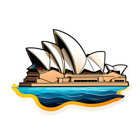 Sydney Opera House Sticker - Vibrant Art - Heat Press Transfer