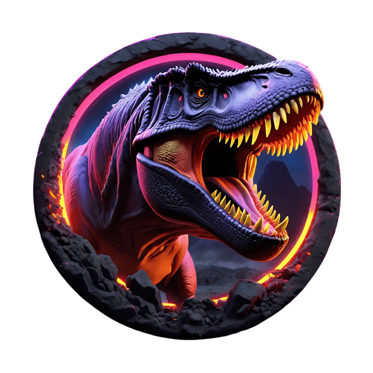 T-Rex Roar - Dinosaur Sticker - Heat Press Transfer