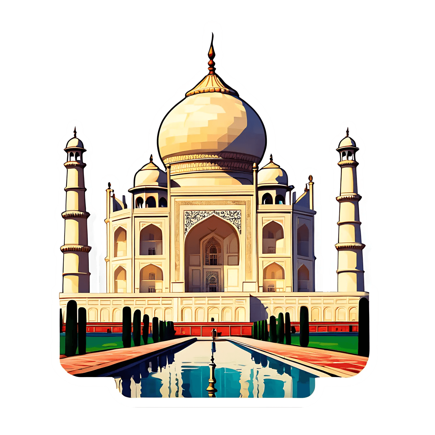 Taj Mahal Decal - Sticker - Heat Press Transfer