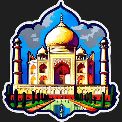 Taj Mahal Illustration - Sticker - Heat Press Transfer