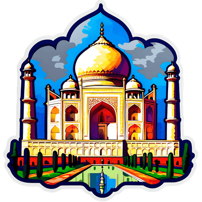 Taj Mahal Illustration - Sticker - Heat Press Transfer