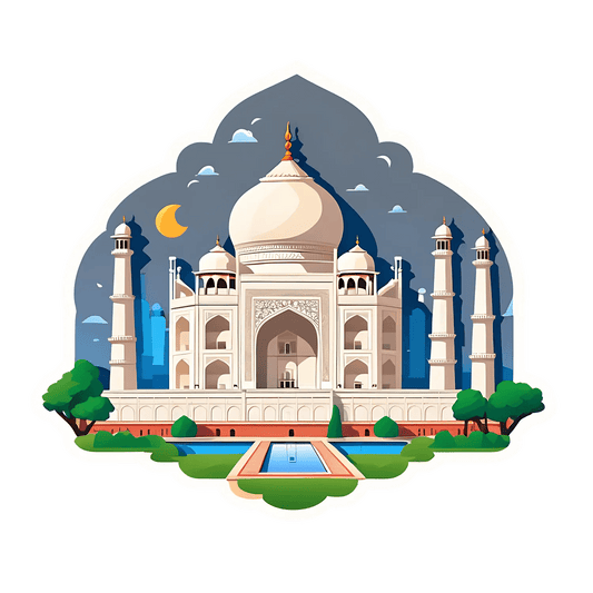 Taj Mahal View - UV Sticker - Heat Press Transfer