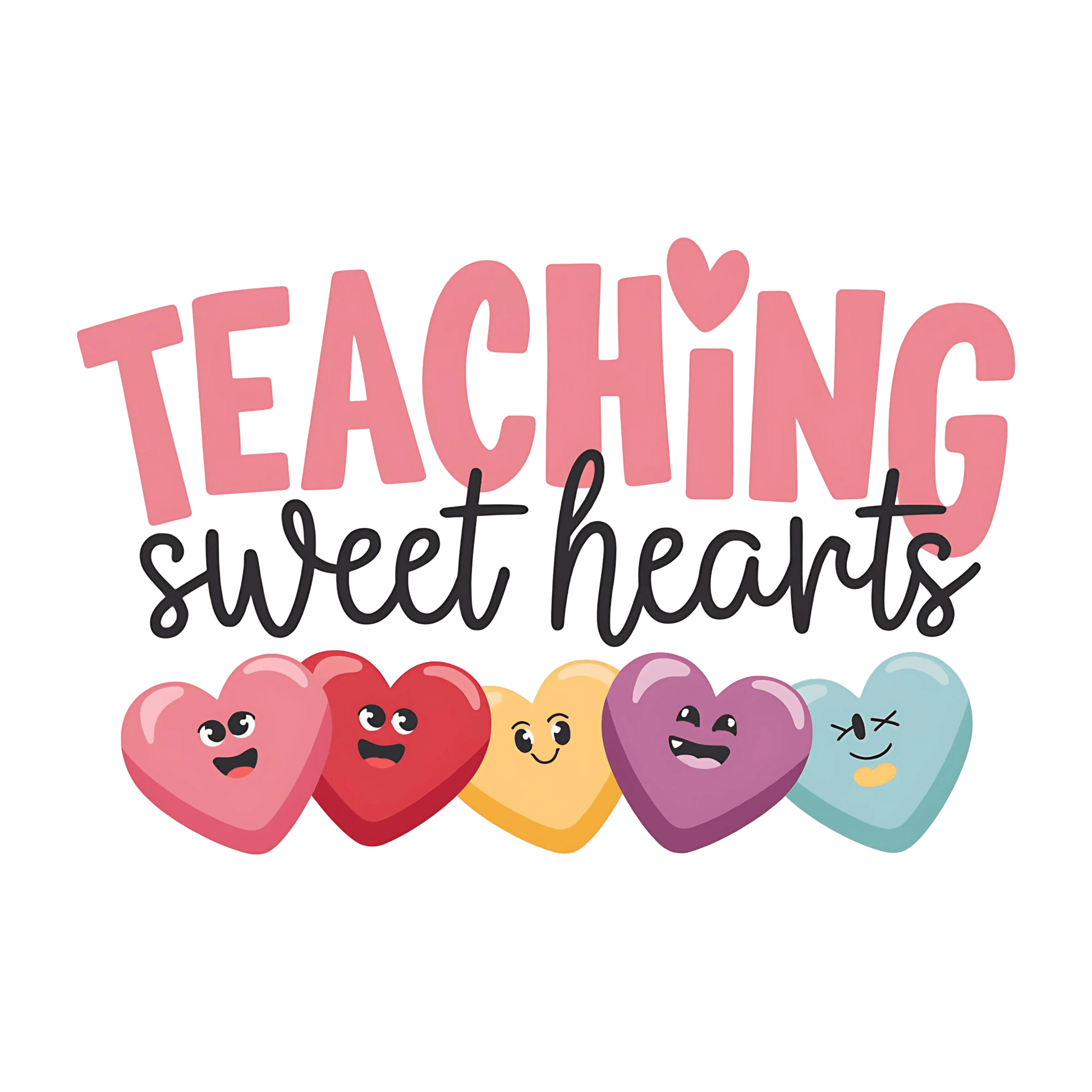 Teaching Sweet Heart Teacher Design | DTF Center - Heat Press Transfer