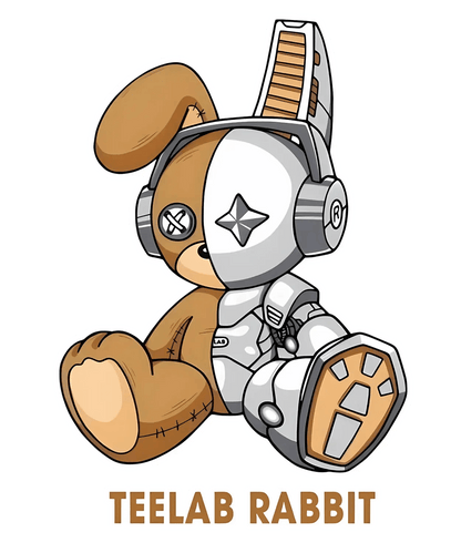 TeeLab Rabbit - DTF Ready to Press - Heat Press Transfer
