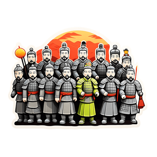 Terracotta Warriors - UV DTF Sticker - Heat Press Transfer