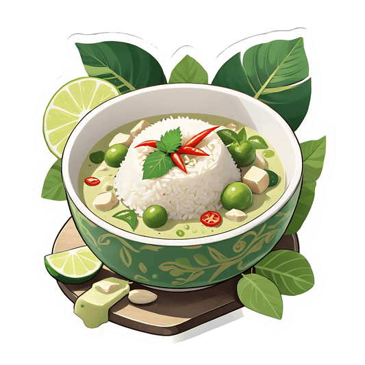 Thai Green Curry - Sticker - Heat Press Transfer