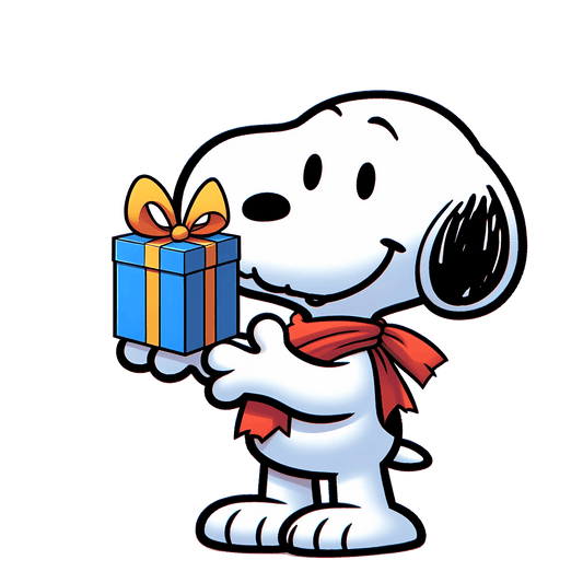 The Peanuts Snoopy Give A Gift Valentine's Day Design - DTF Ready To Press - Heat Press Transfer