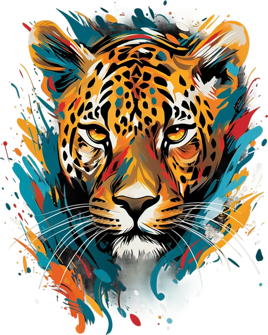 Tiger Splatter - DTF Ready to Press - Heat Press Transfer