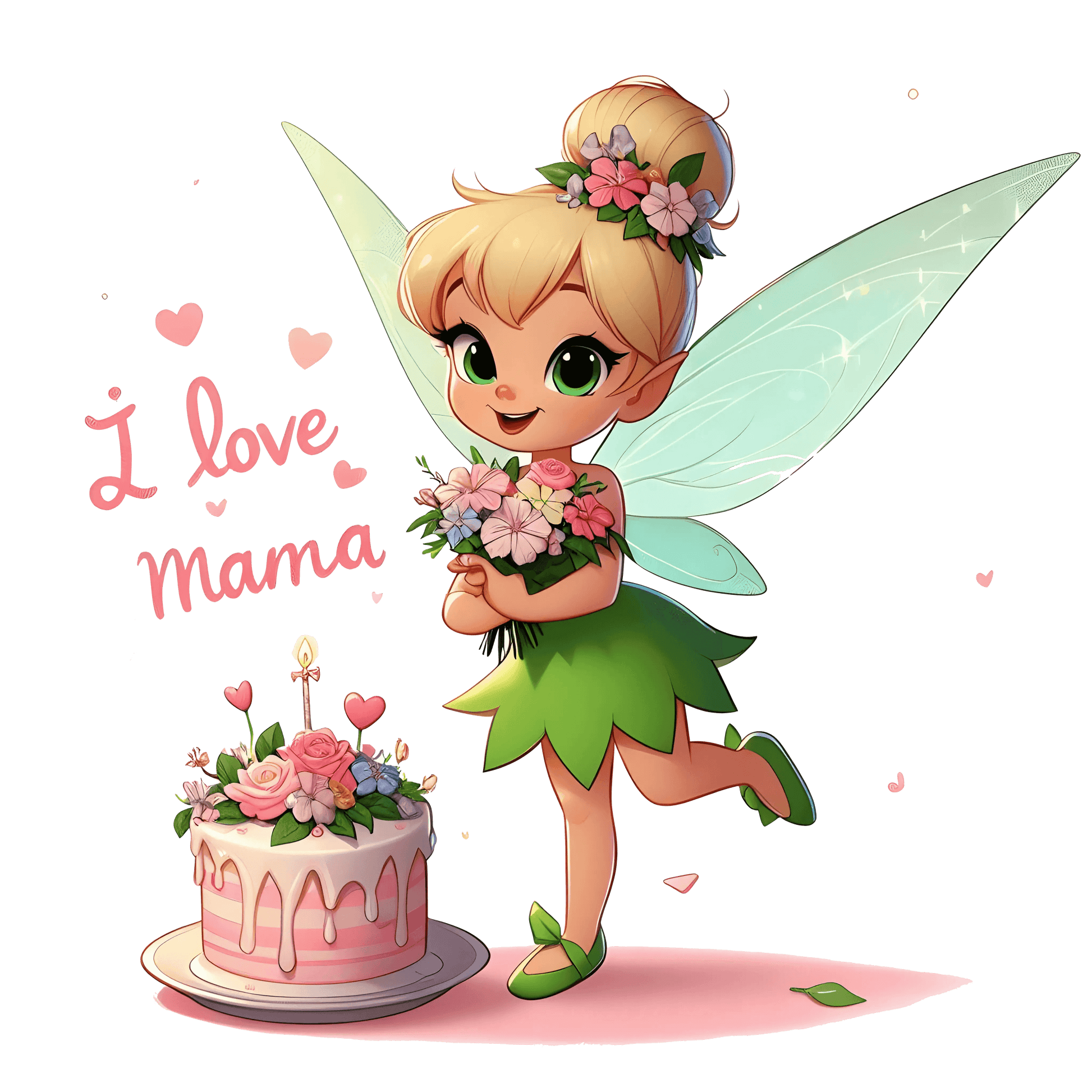 Tinker Bell Mother's Day Design - DTF Ready To Press - Heat Press Transfer