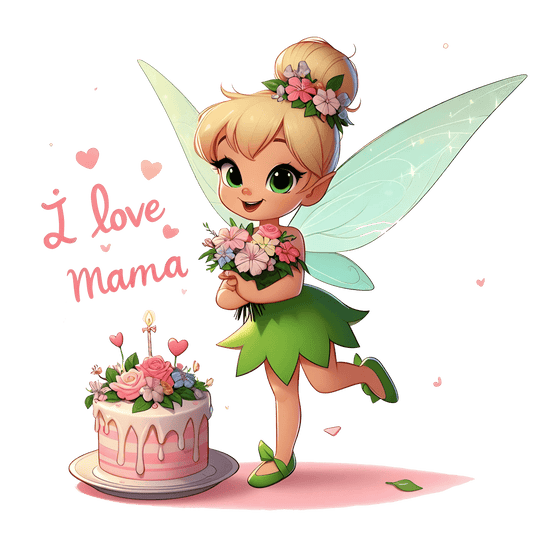 Tinker Bell Mother's Day Design - DTF Ready To Press - Heat Press Transfer