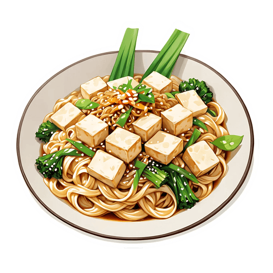 Tofu Noodle Bowl - Vegan Sticker - Heat Press Transfer