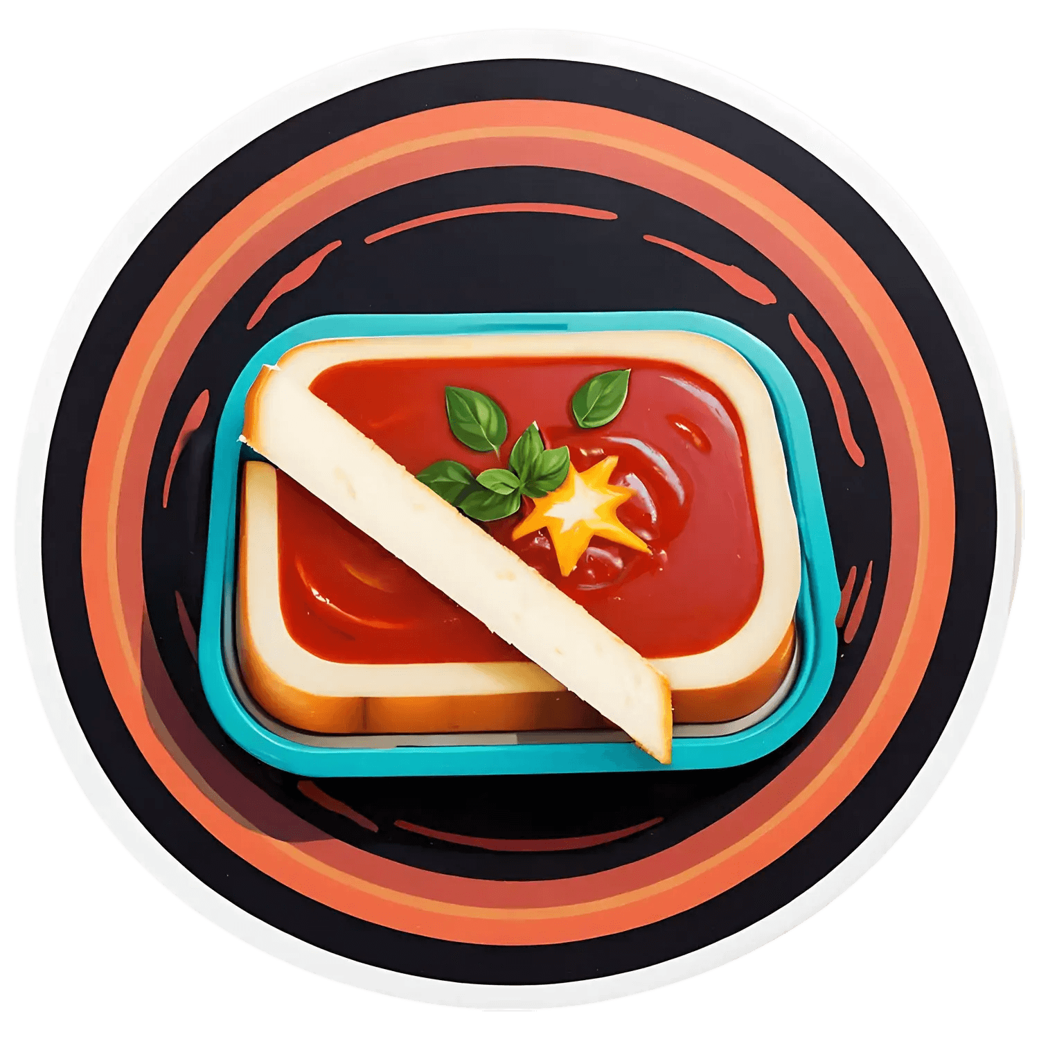 Tomato Sauce Art - UV DTF Sticker - Heat Press Transfer