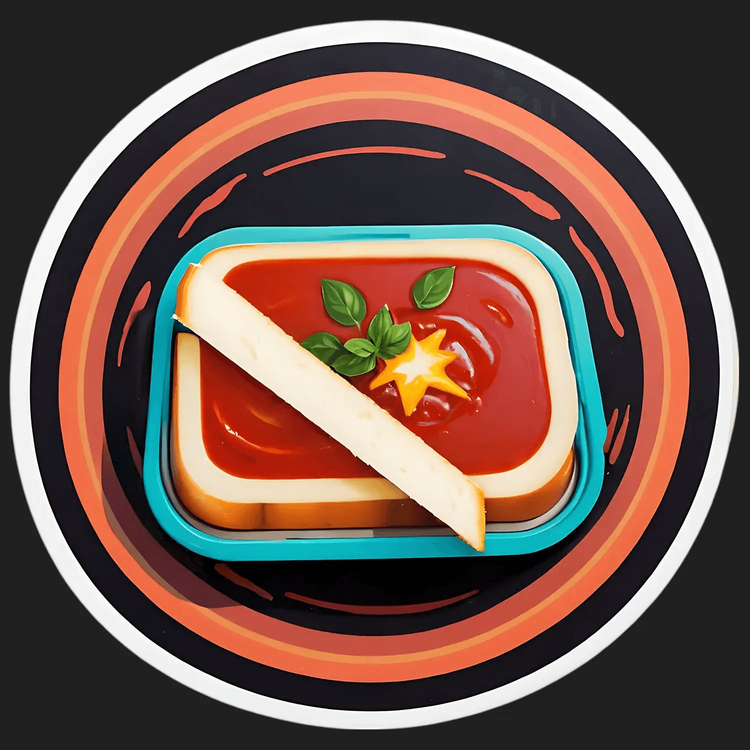 Tomato Sauce Art - UV DTF Sticker - Heat Press Transfer