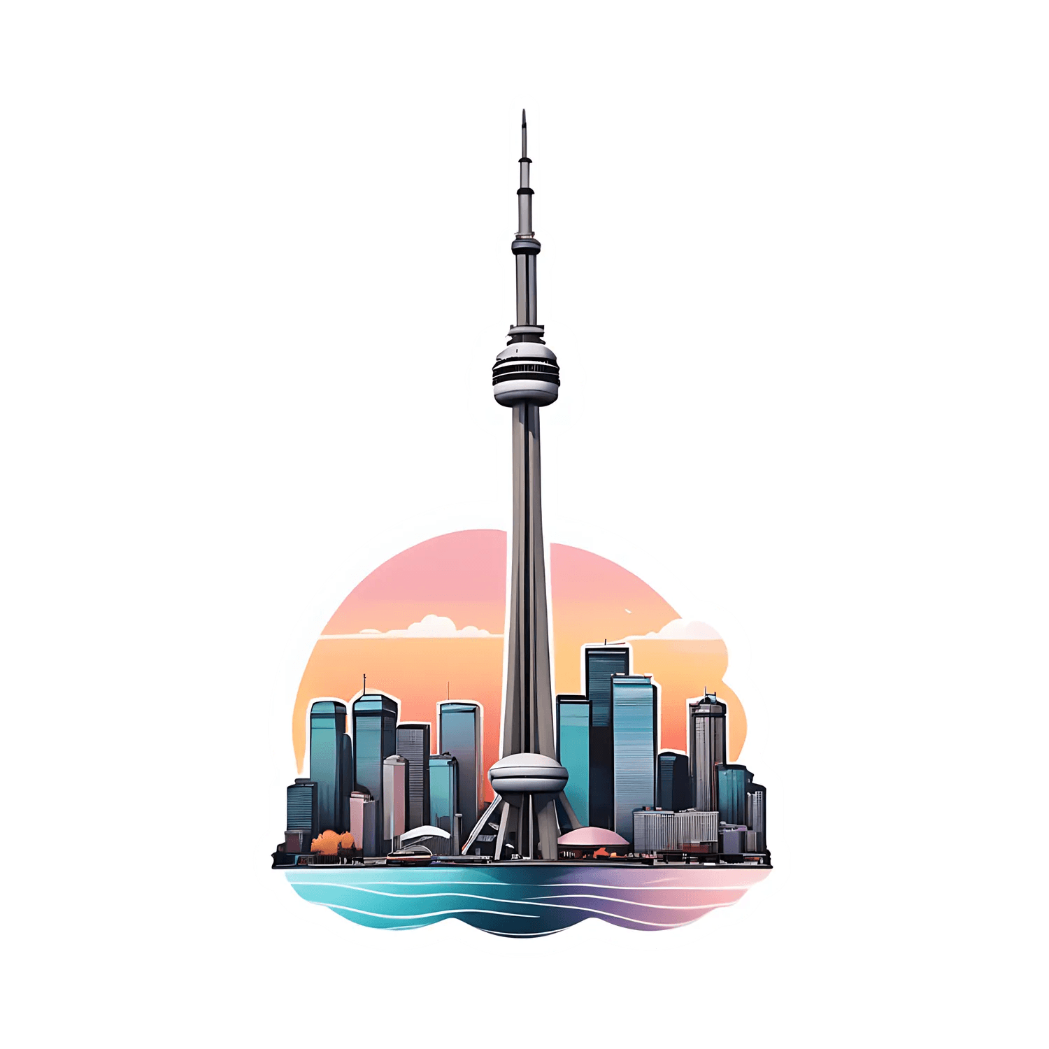 Toronto Skyline - Sticker - Heat Press Transfer