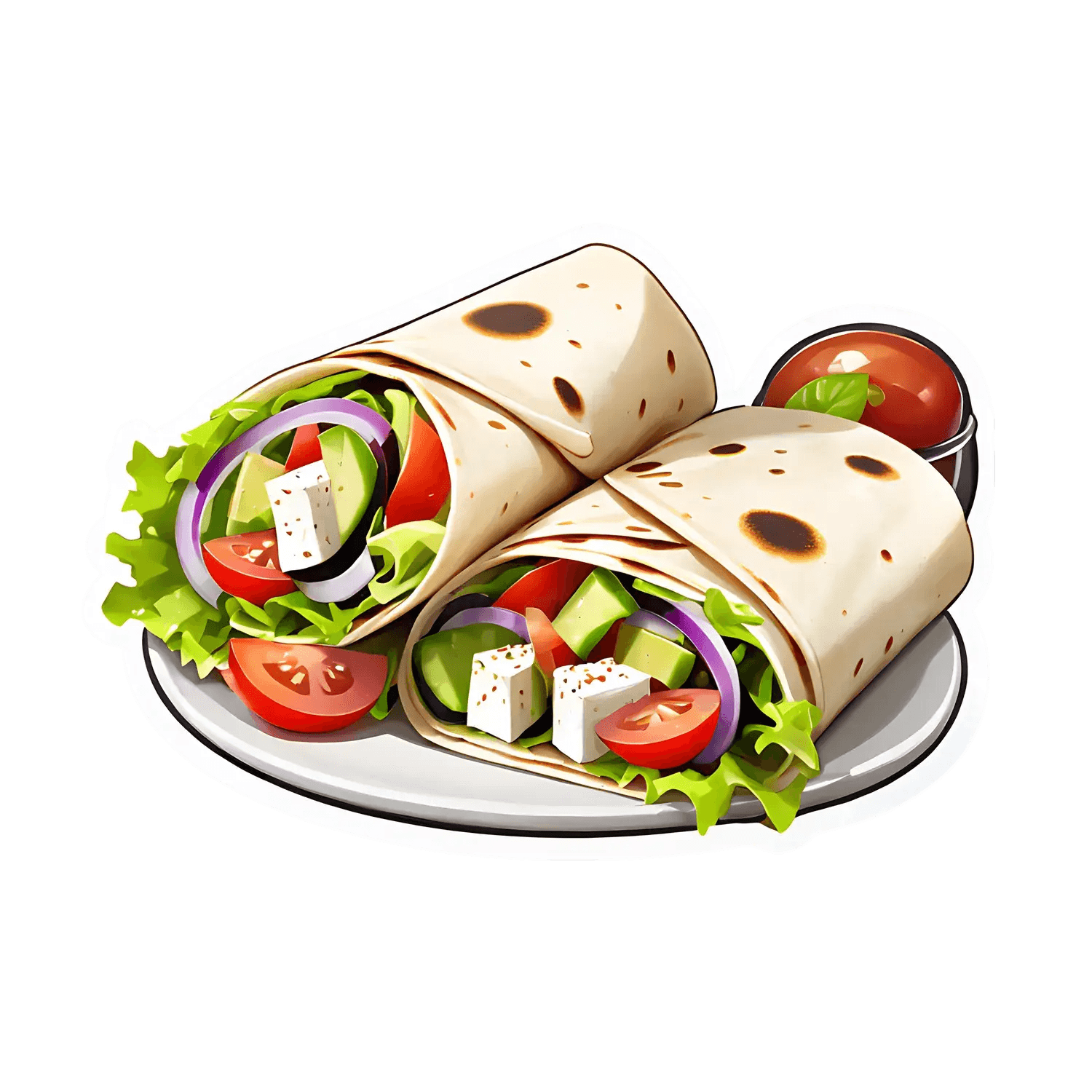 Tortilla Wrap - Delicious Sticker - Heat Press Transfer