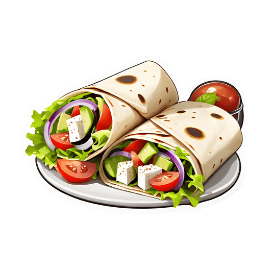 Tortilla Wrap - Delicious Sticker - Heat Press Transfer