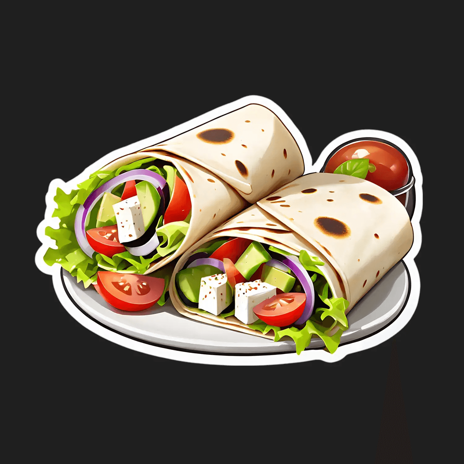 Tortilla Wrap - Delicious Sticker - Heat Press Transfer