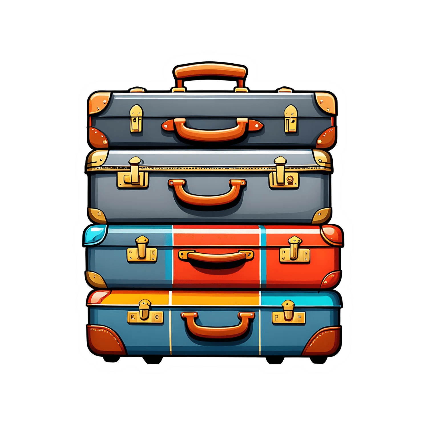 Travel Luggage - Sticker - Heat Press Transfer