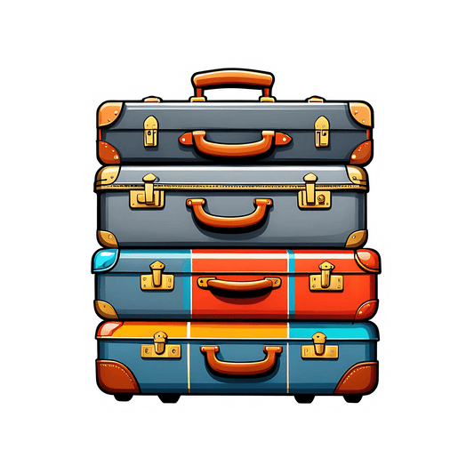 Travel Luggage - Sticker - Heat Press Transfer
