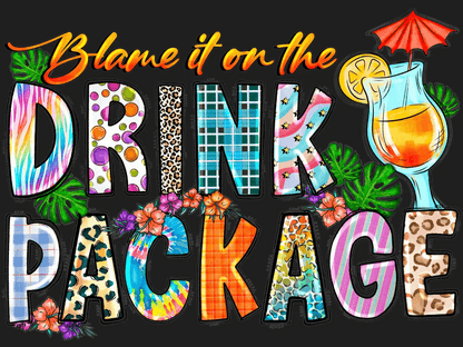 Tropical Drink Package - DTF Ready to Press - Heat Press Transfer