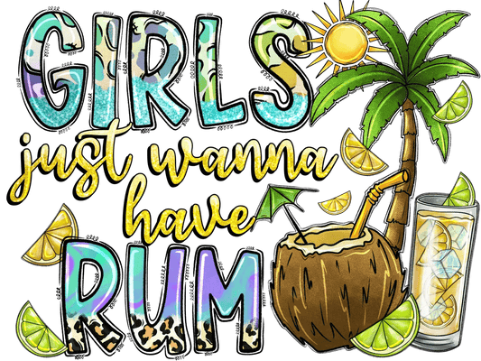 Tropical Girls Night - DTF Ready to Press - Heat Press Transfer