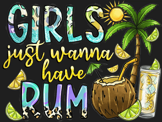 Tropical Girls Night - DTF Ready to Press - Heat Press Transfer