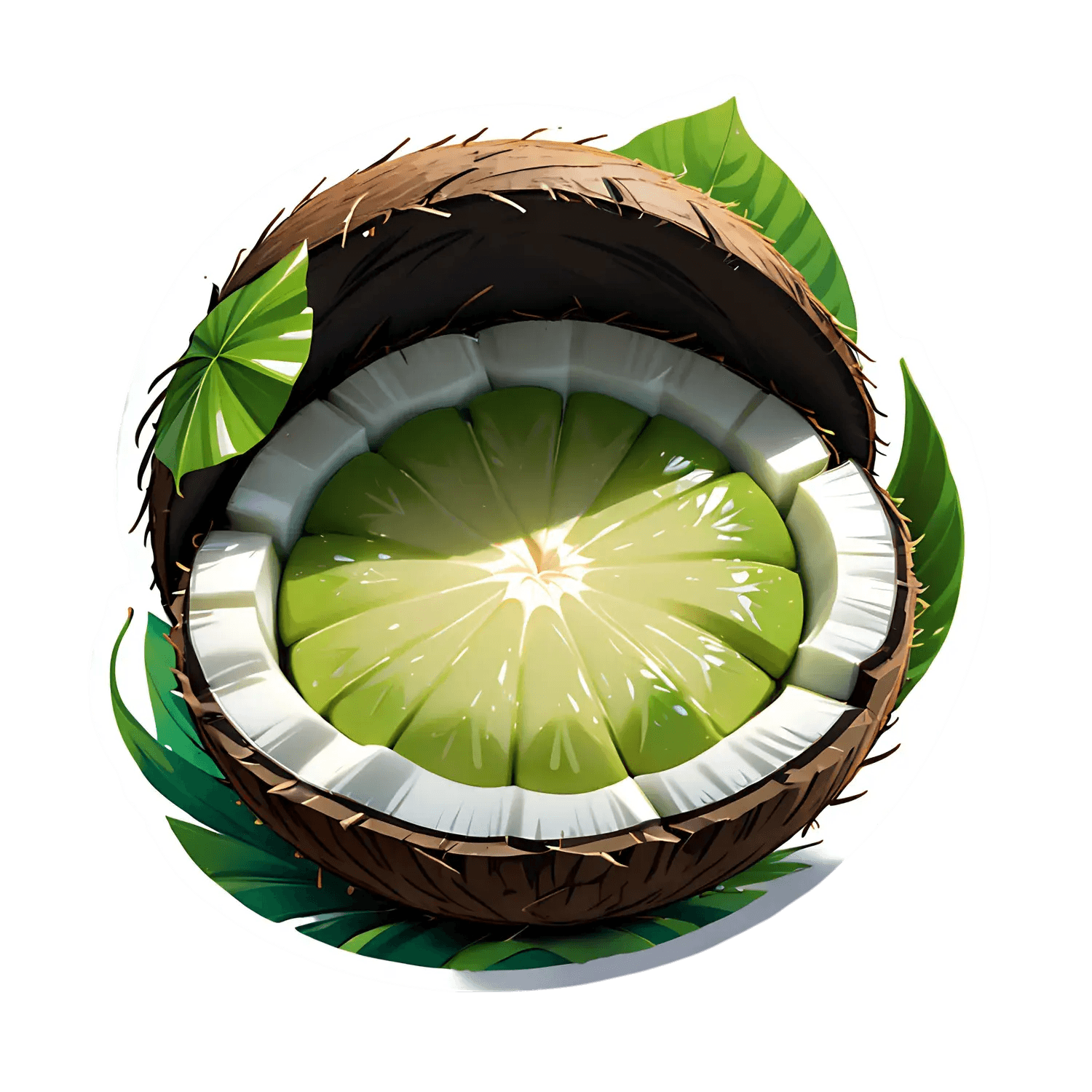 Tropical Lime Coconut - Sticker - Heat Press Transfer