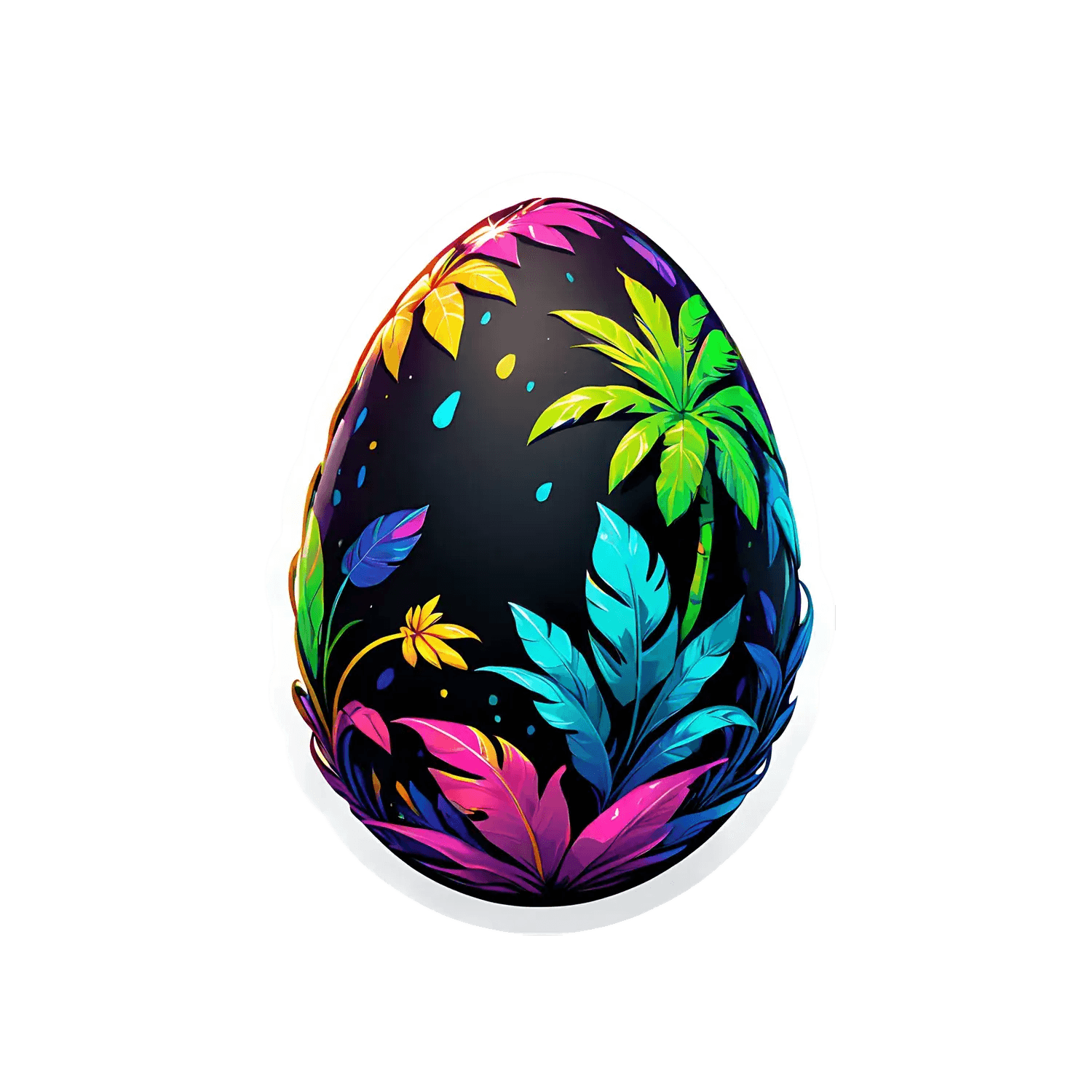 Tropical Vibes Sticker - Colorful UV DTF - Heat Press Transfer