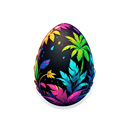 Tropical Vibes Sticker - Colorful UV DTF - Heat Press Transfer