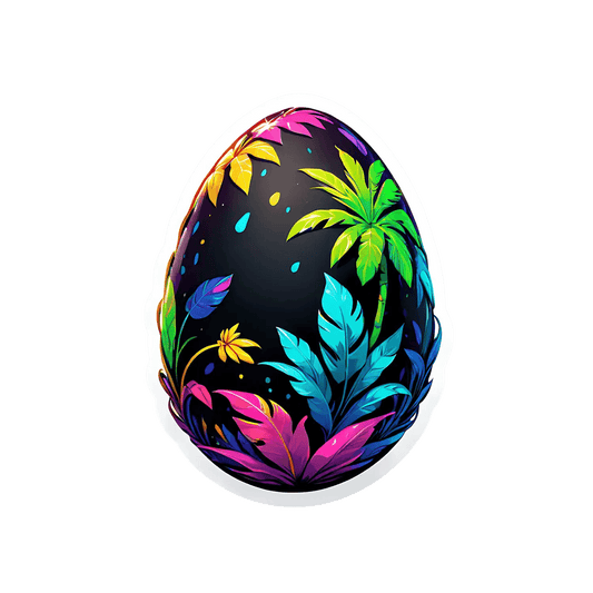 Tropical Vibes Sticker - Colorful UV DTF - Heat Press Transfer