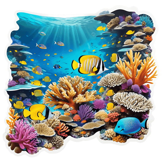 Tropical Coral Reef - UV DTF Sticker - Heat Press Transfer
