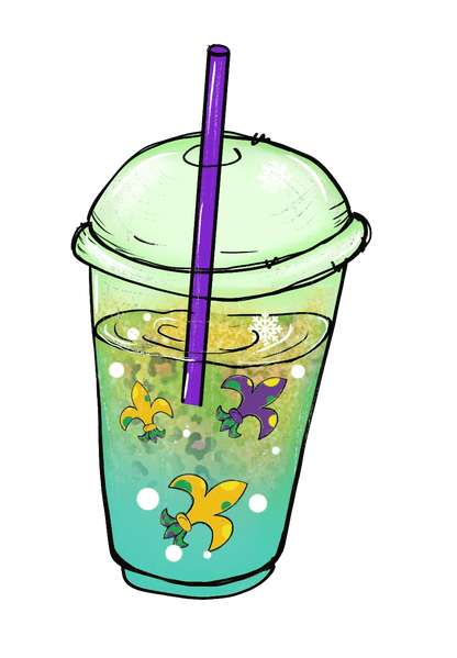 Tropical Drink Cup - DTF Ready to Press - Heat Press Transfer