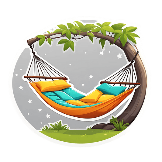 Tropical Hammock - Relaxing Sticker - Heat Press Transfer