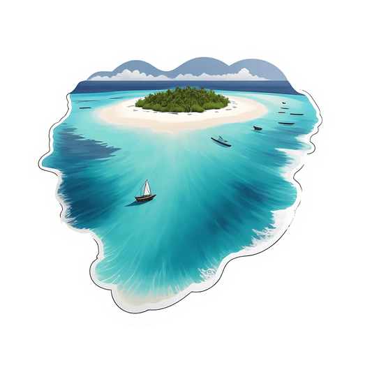 Tropical Island Paradise - Sticker - Heat Press Transfer