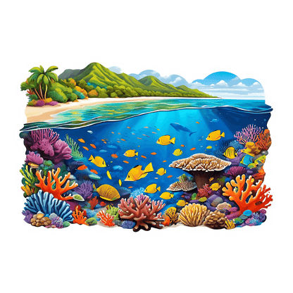 Tropical Marine Life - Sticker - Heat Press Transfer