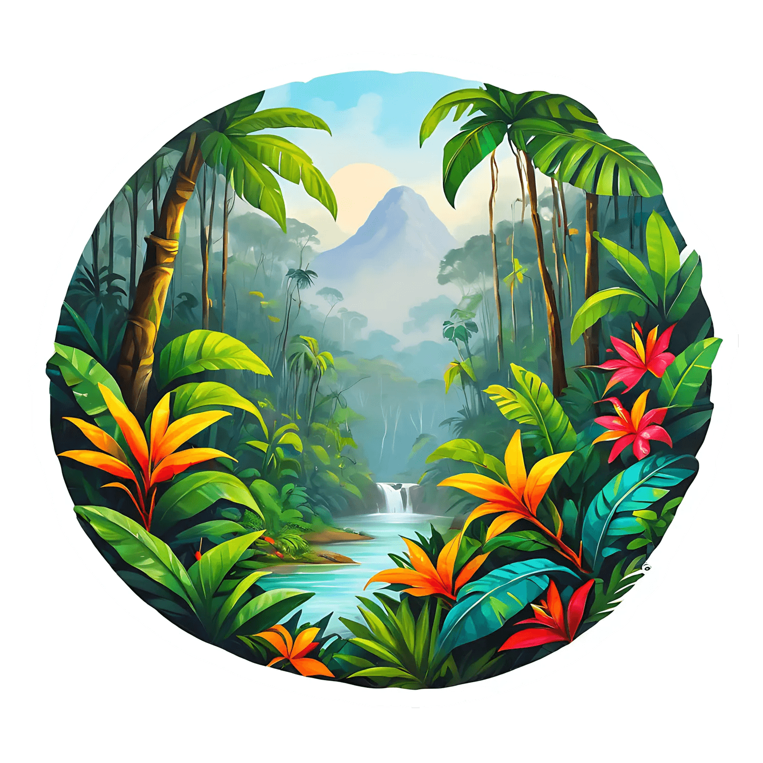 Tropical Paradise - Sticker - Heat Press Transfer