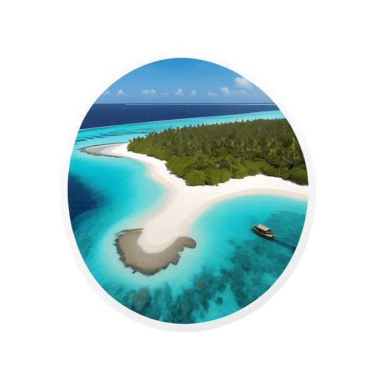 Tropical Paradise Island - Sticker - Heat Press Transfer