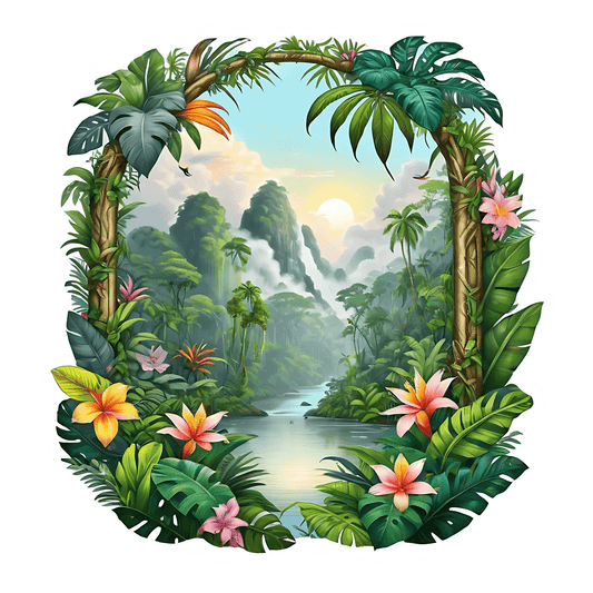 Tropical Paradise UV DTF Sticker - Heat Press Transfer