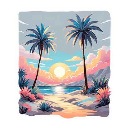 Tropical Sunset Palms - Sticker - Heat Press Transfer