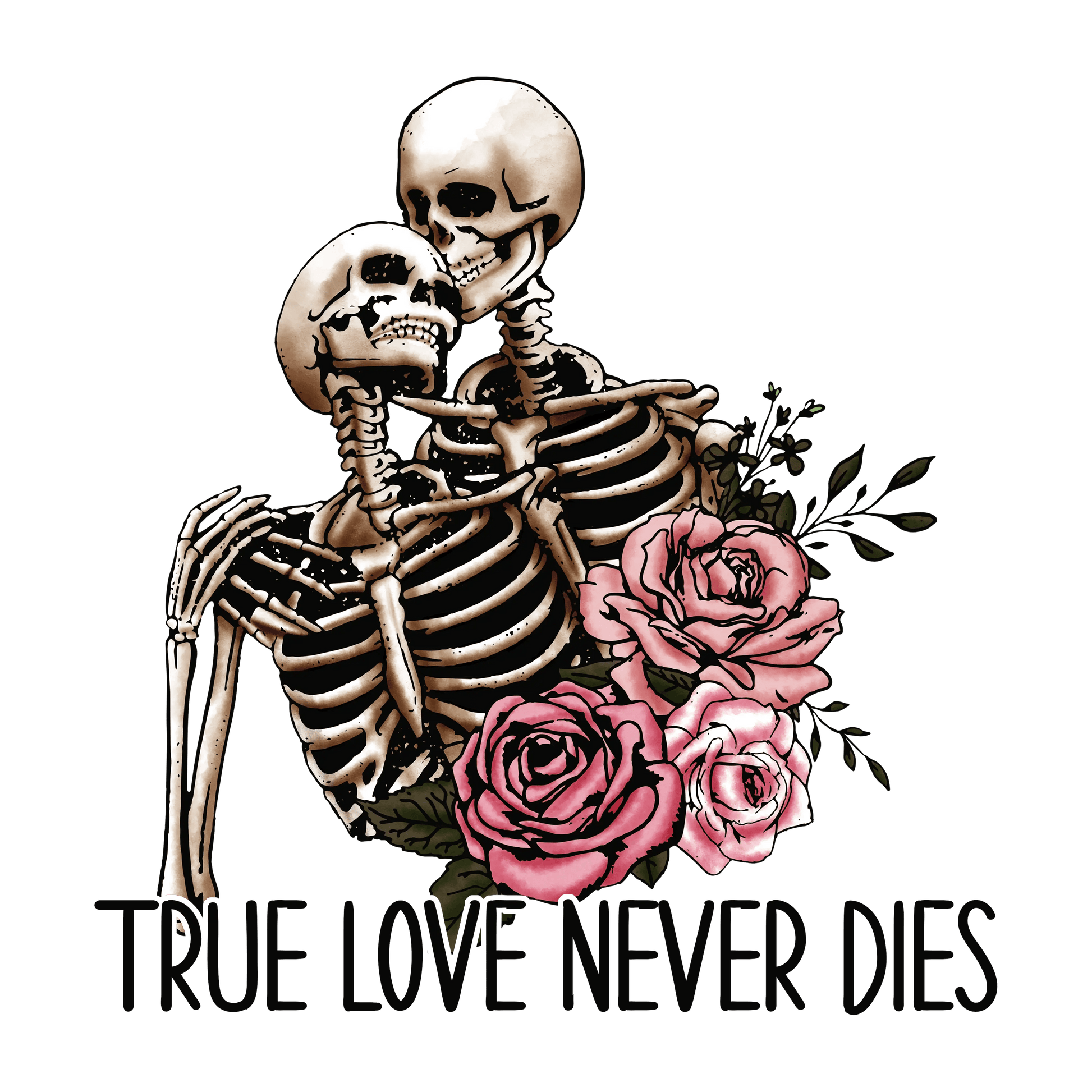 True Love Never Dies Valentine's Day Design | DTF Center - Heat Press Transfer