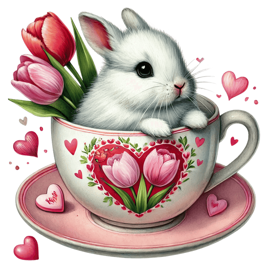 Tulip Bunny Love Design | DTF Center - Heat Press Transfer