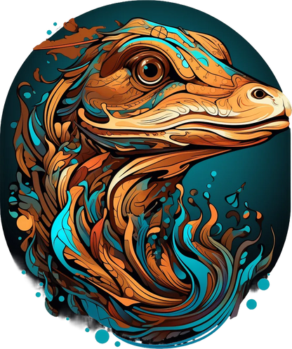 Turtle Illustration - DTF Ready to Press - Heat Press Transfer