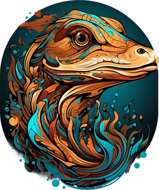 Turtle Illustration - DTF Ready to Press - Heat Press Transfer