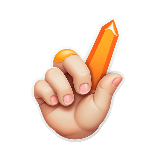 UV DTF Clickable Sticker - Bright Orange Arrow - Heat Press Transfer