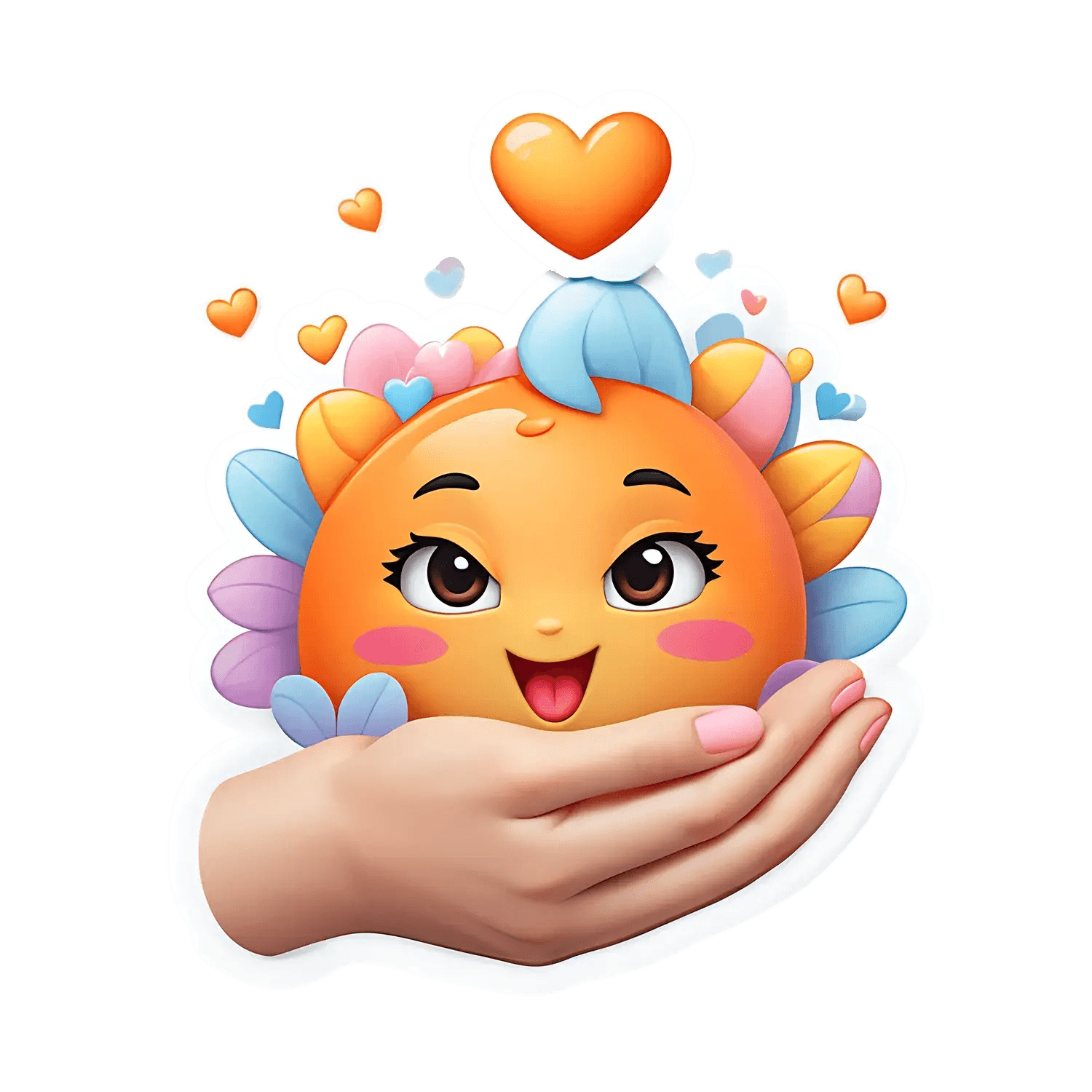 UV DTF Sticker - Love Emoji Design - Heat Press Transfer