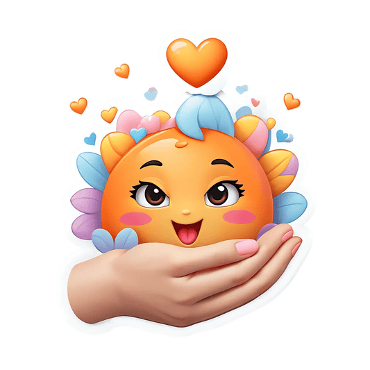 UV DTF Sticker - Love Emoji Design - Heat Press Transfer