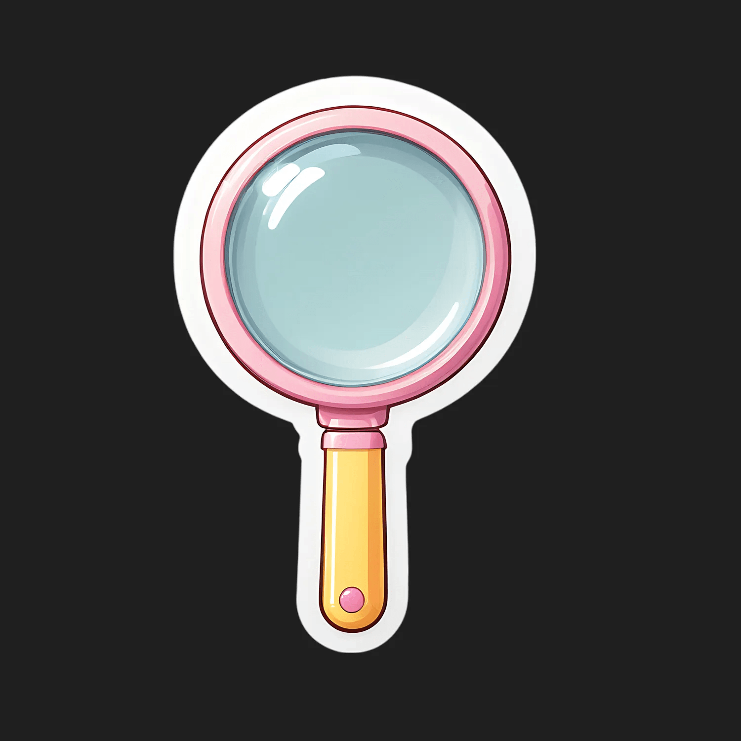 UV DTF Sticker - Customizable Magnifier Design – Heat Press Transfer