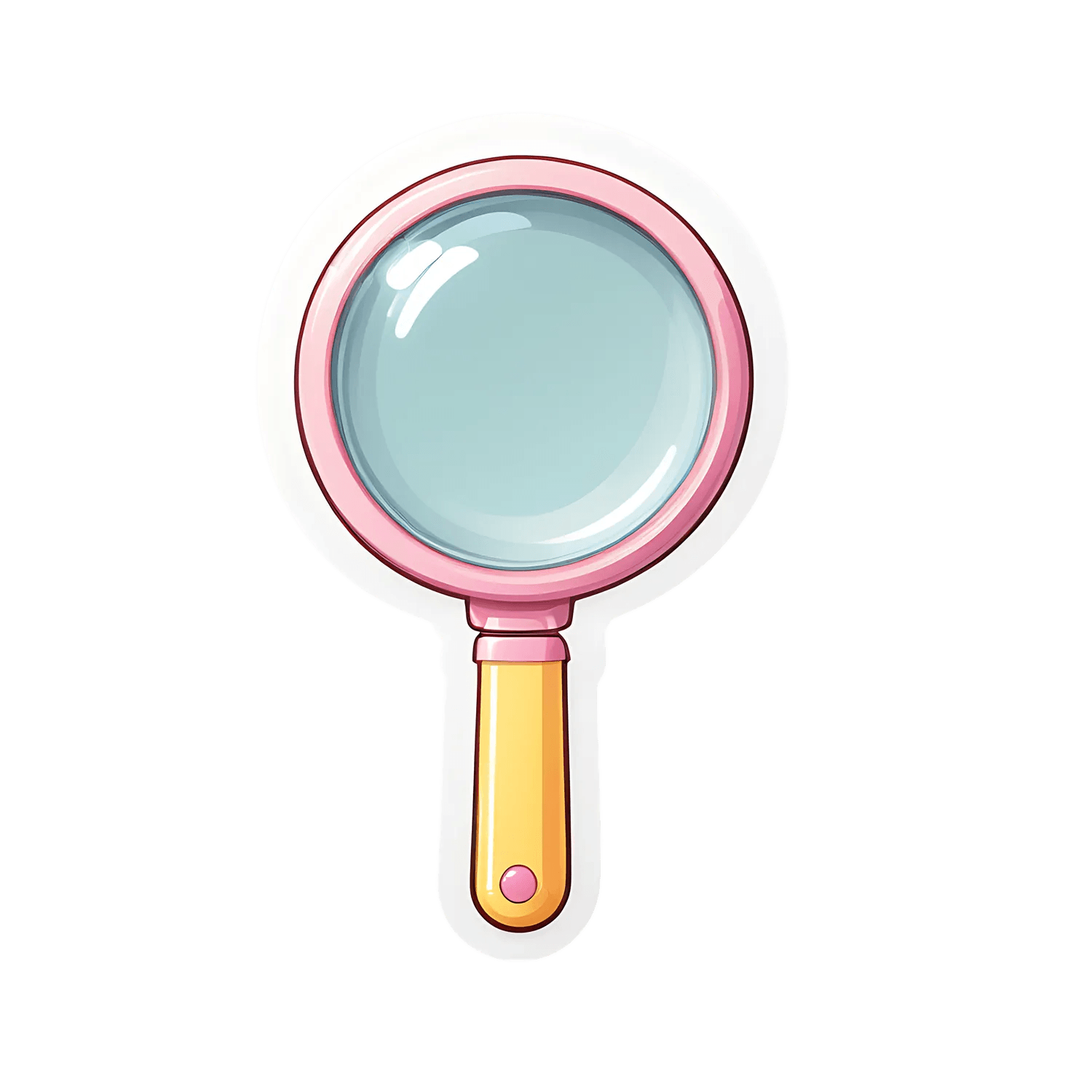UV DTF Sticker - Customizable Magnifier Design - Heat Press Transfer