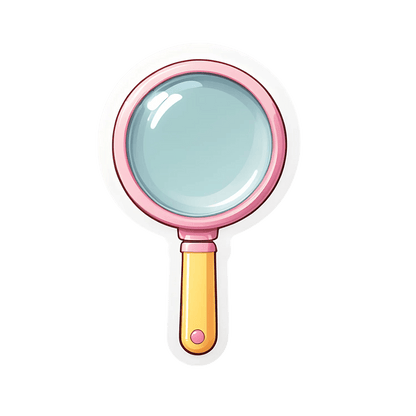 UV DTF Sticker - Customizable Magnifier Design - Heat Press Transfer