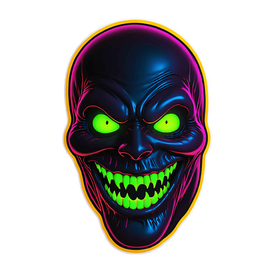 UV Reactive Skull - Sticker - Heat Press Transfer